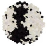 Black and White Genuine Cowhide Patchwork Rug