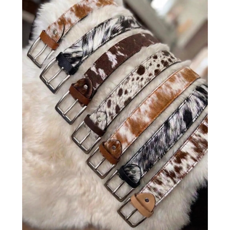 Ladies Natural Cowhide Belt