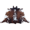Brown and White Cowhide Rug | Natural Hair on Hide