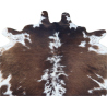 Brown and White Cowhide Rug | Natural Hair on Hide