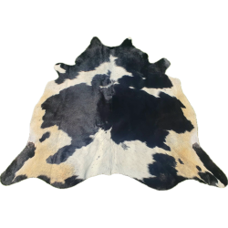 Black and white Cowhide Rug | Hair on hide | Natural cowhide Rug