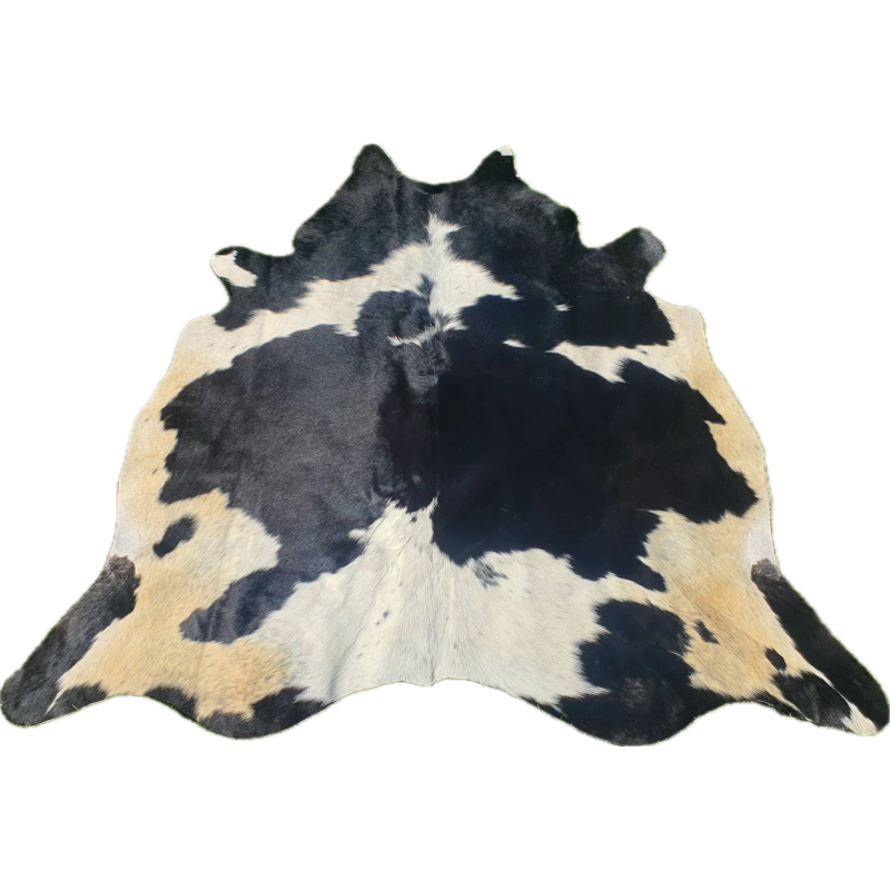 Black and white Cowhide Rug | Hair on hide | Natural cowhide Rug