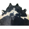 Black and white Cowhide Rug | Hair on hide | Natural cowhide Rug