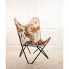 Handmade Cowhide Leather Butterfly Chair